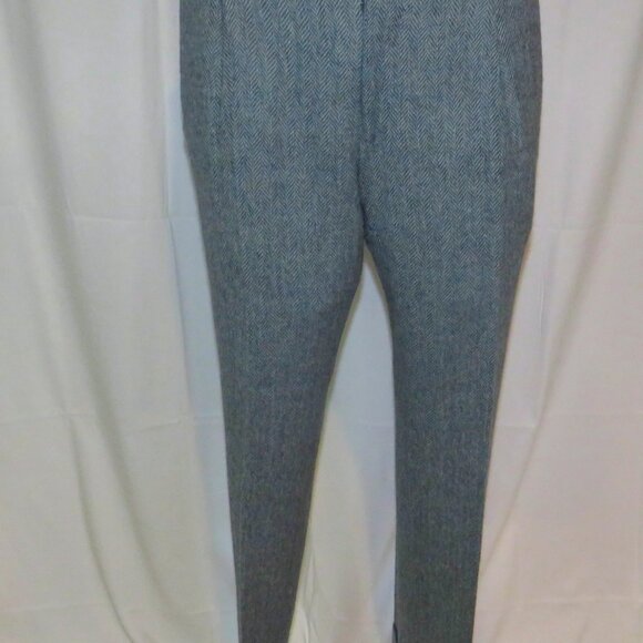 Orazio Luciano Bespoke Pale Bluish Gray Herringbone Tweed Three Piece Suit 42 - Picture 12 of 16